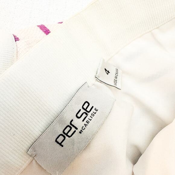 Per Se Striped A Line Patterned Skirt Size 4 - Picture 2 of 5